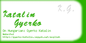 katalin gyerko business card
